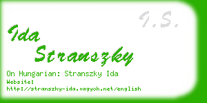ida stranszky business card
